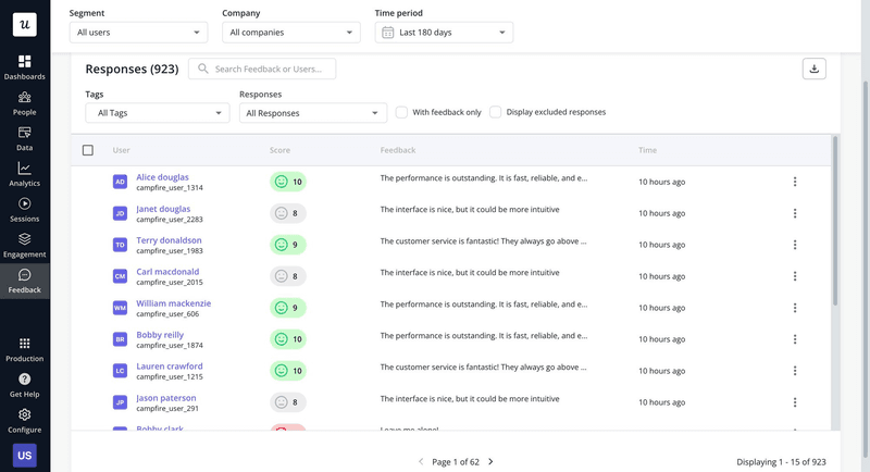 NPS response tags in Userpilot