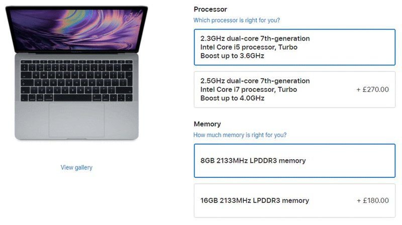 Apple's MacBook upselling techniques