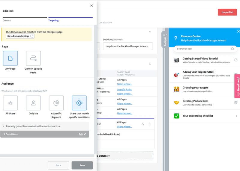 Userpilot screenshot
