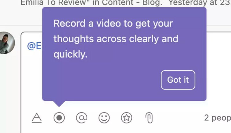 Asana contextual tooltips