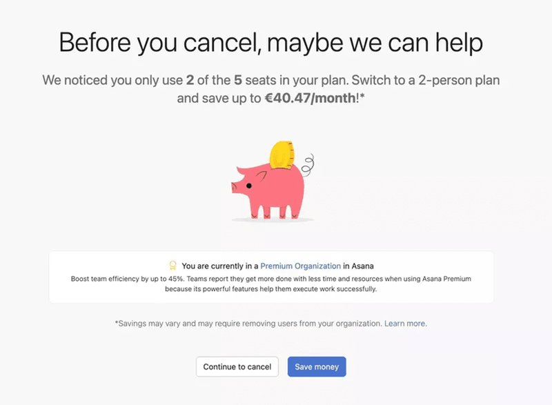 Screenshot of Asana interface