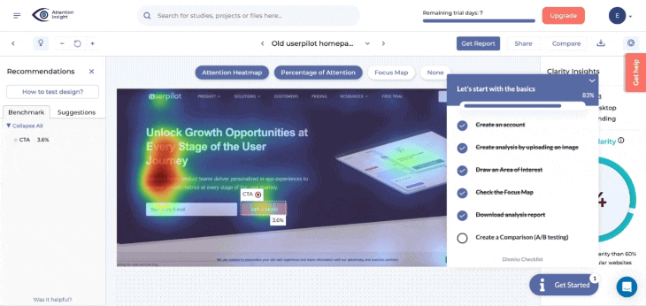 attention insight walkthrough checklist - user onboarding best practices