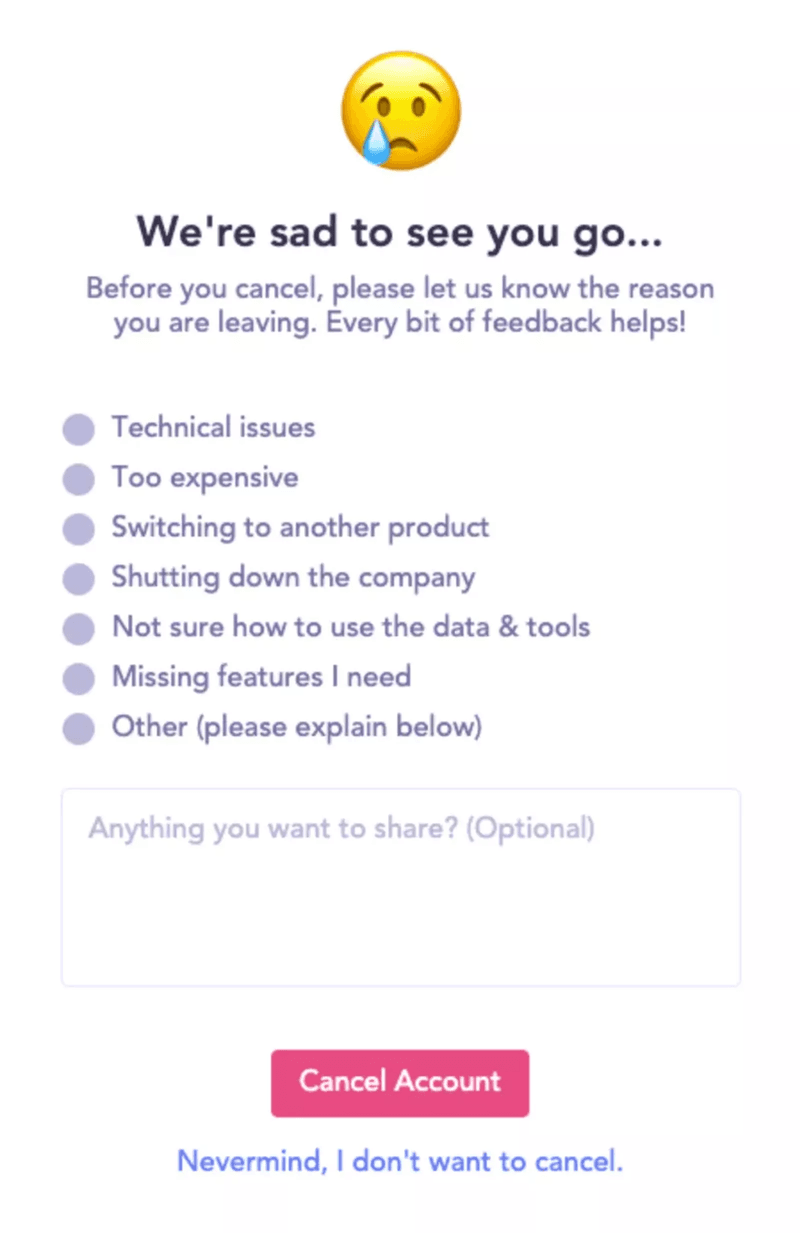Churn survey