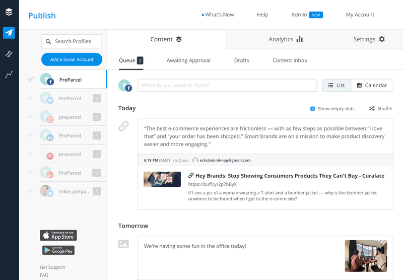 Buffer marketing automation software