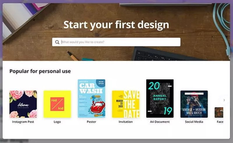 Screenshot of Canva UI.