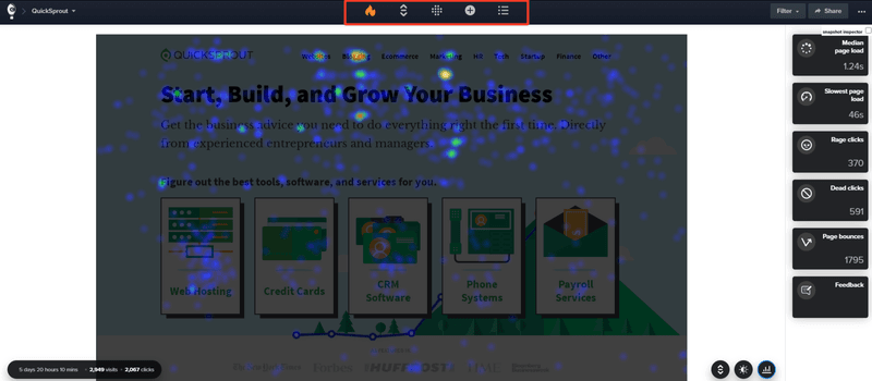 crazy egg heatmap
