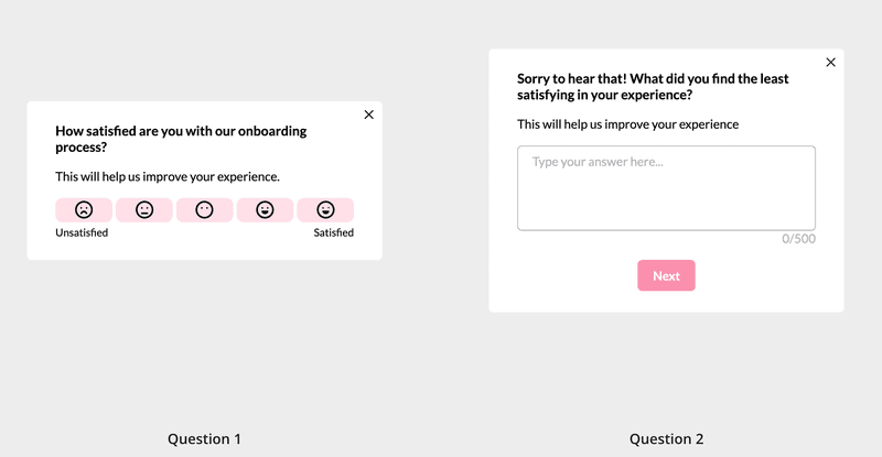 In-app survey sequences 