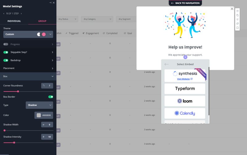 Embed feedback survey