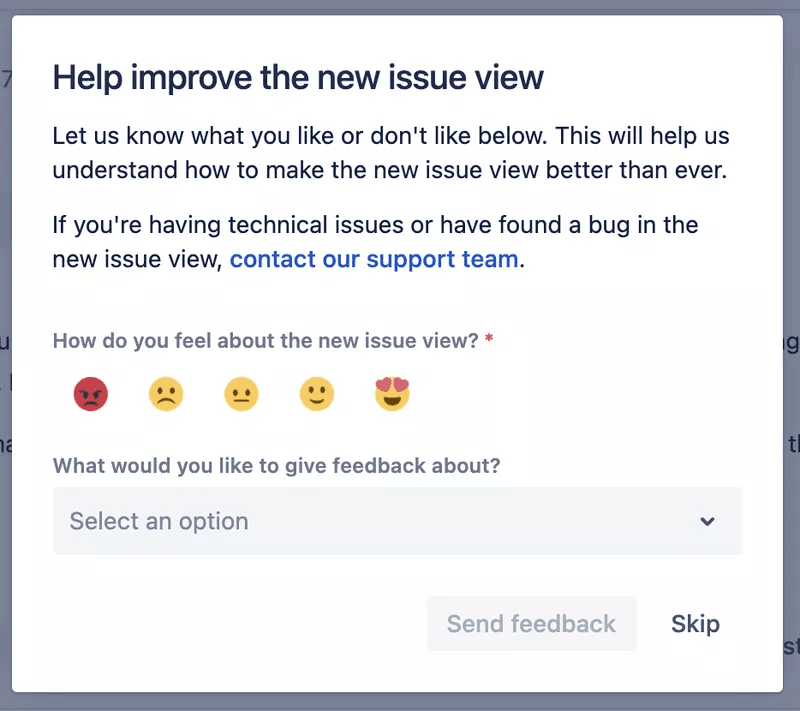 in-app feature feedback