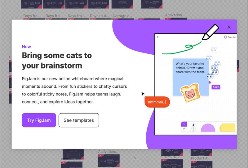 Screenshot of Figma announcement
