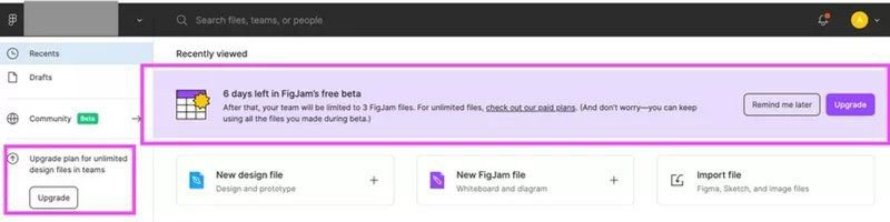 Figma's countdown timer for upselling