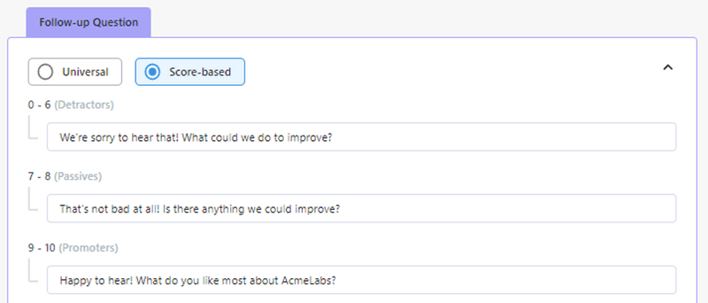 follow up questions negative nps score