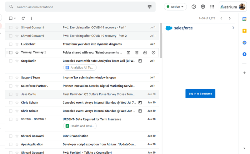 Salesforce email integrations: Gmail