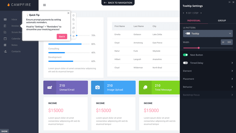Build onboarding tooltips with Userpilot