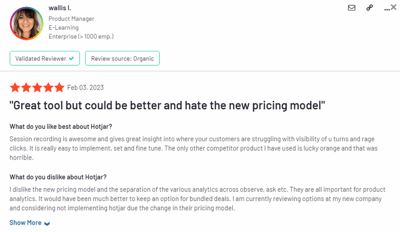 Hotjar G2 review