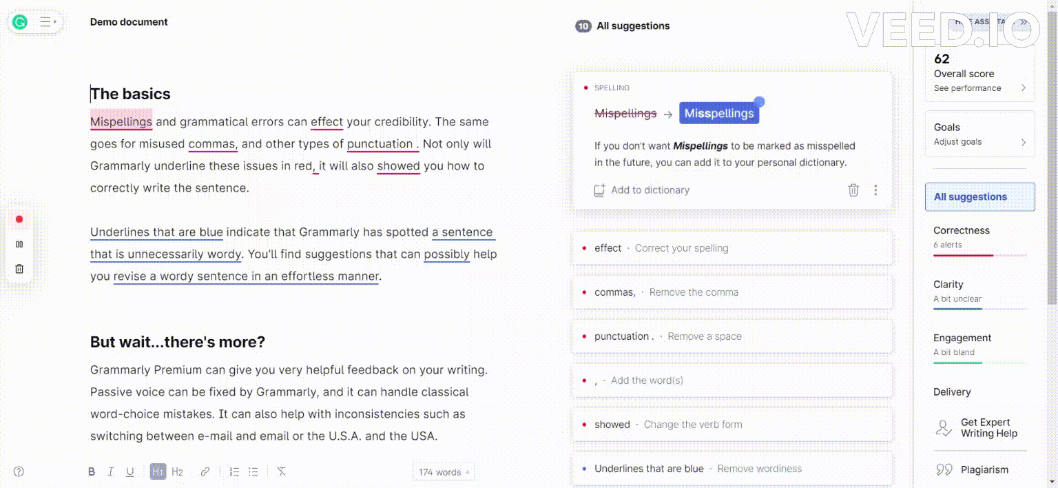 Micro-interaction examples: Grammarly hotspot