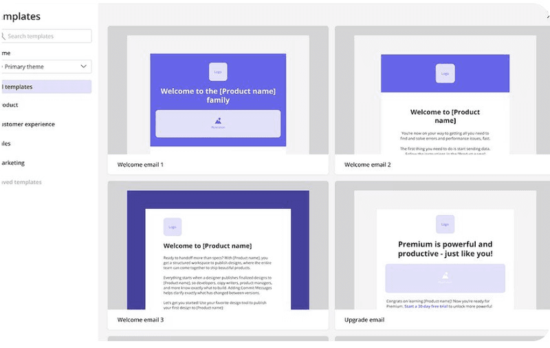 Email templates in Userpilot.