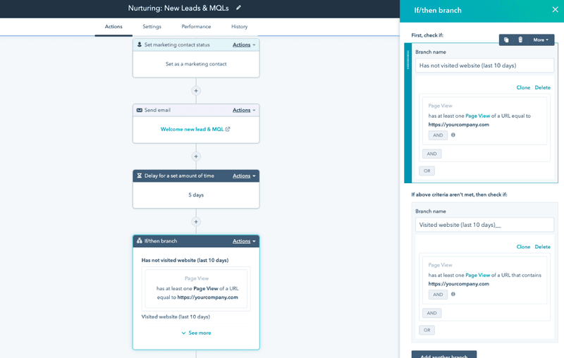 Workflow automation in HubSpot