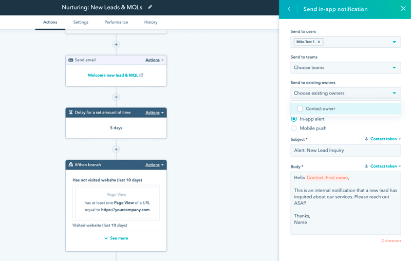 HubSpot marketing automation software