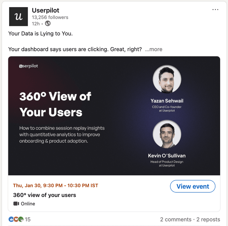 Userpilot-LinkedIn-post
