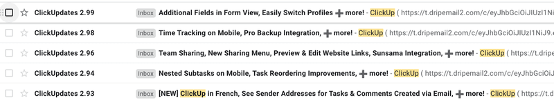 ClickUp email subject lines