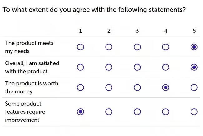 matrix-survey-question