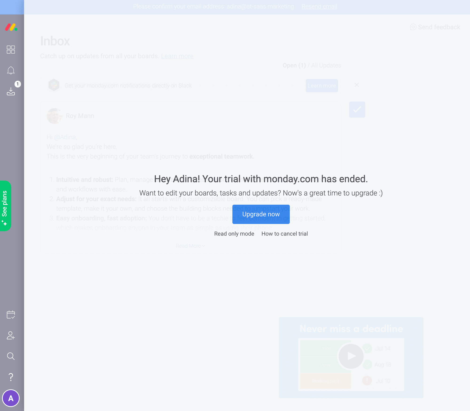 welcome back churned users