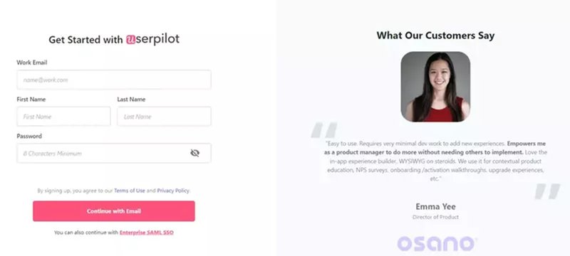 Inline instructions in a form.