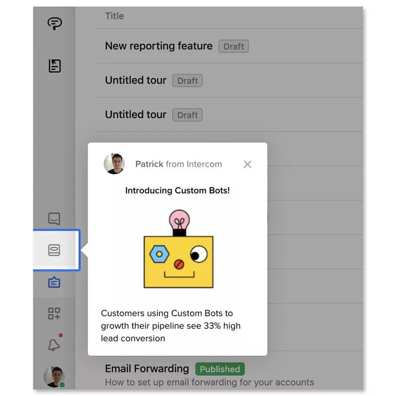 Intercom dashboard