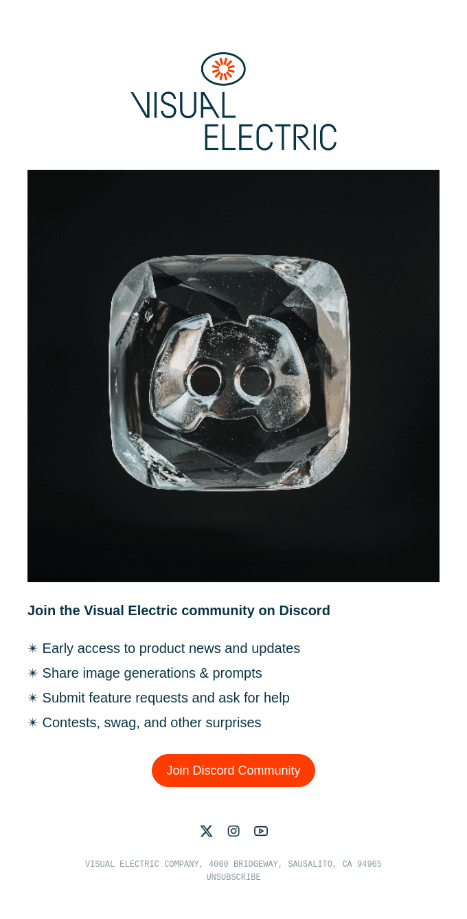 visual electric onboarding email example