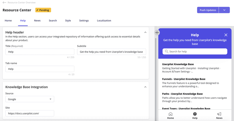 Knowledge base integrations.