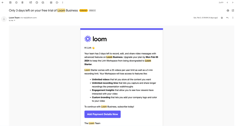loom reminder