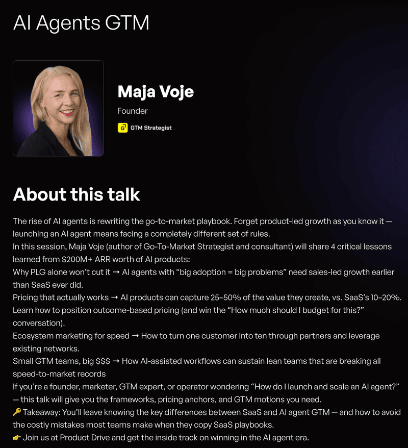 AI Agents GTM – Maja Voje (Founder, Growth School) 