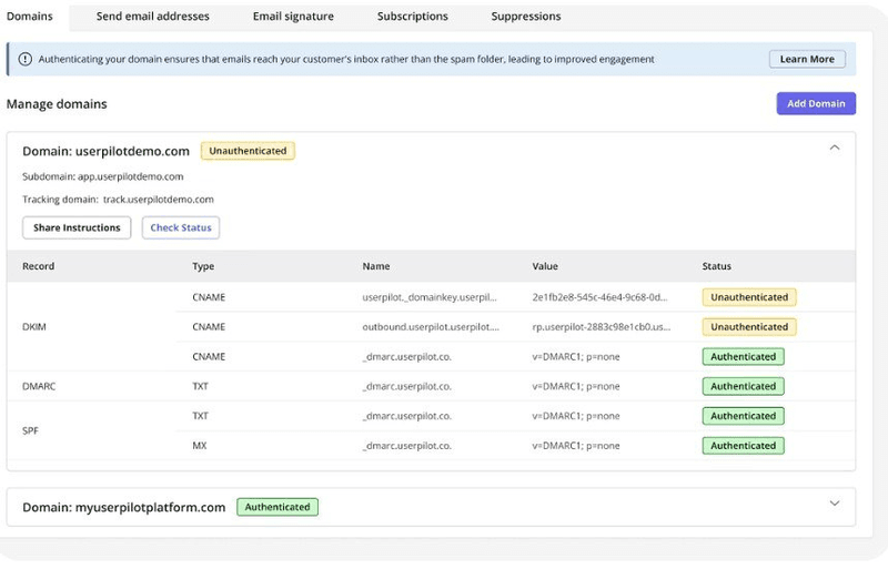 Userpilot makes it easy to send the right email to the right audience. Try it today.