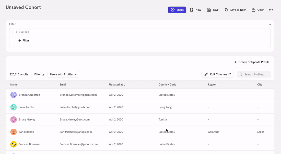 Pendo vs Mixpanel: Mixpanel segmentation