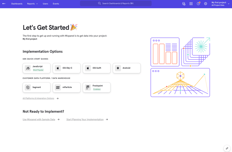 mixpanel empty state screen 