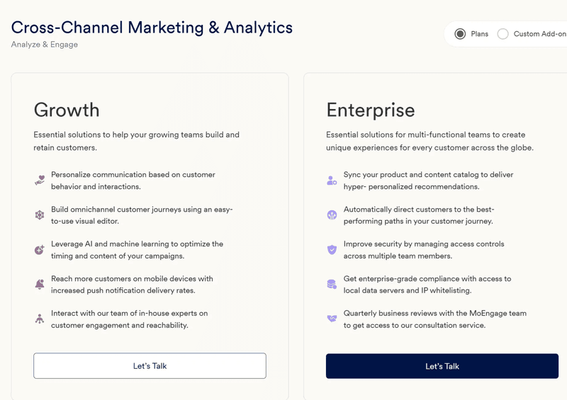 MoEngage requires you to book a demo to get custom quotes
