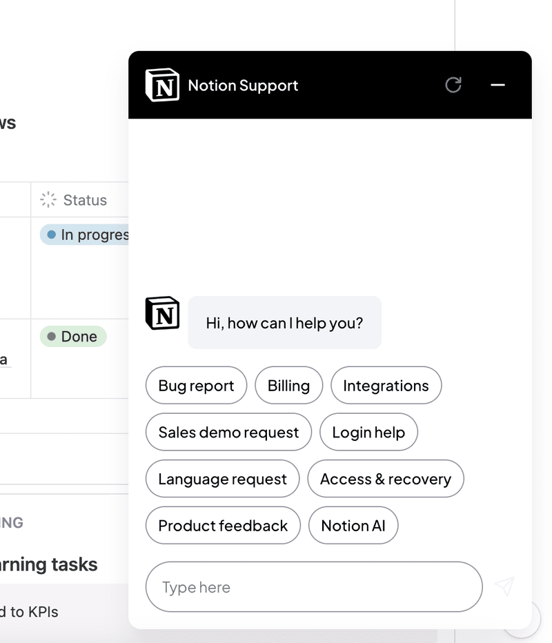 Notion chatbot