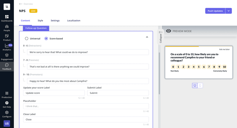 NPS follow up question examples