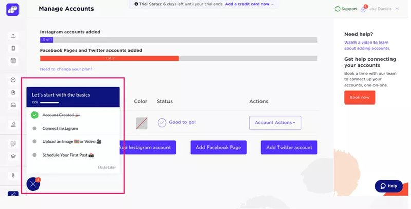 Use contextual checklists to drive product adoption.