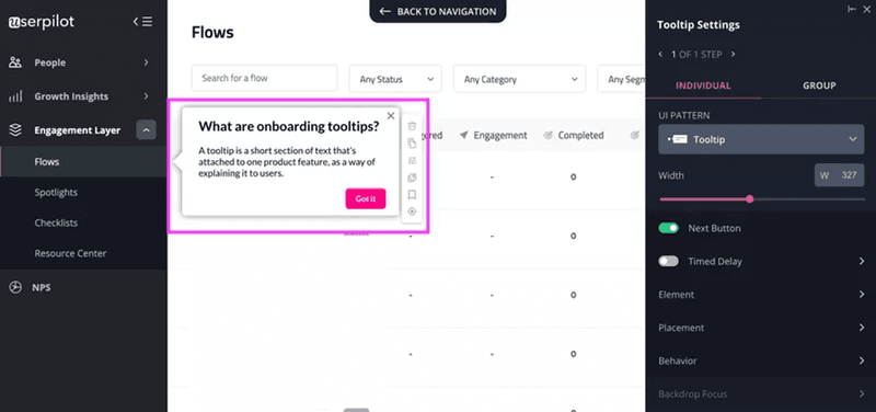 onboarding tooltip example userpilot