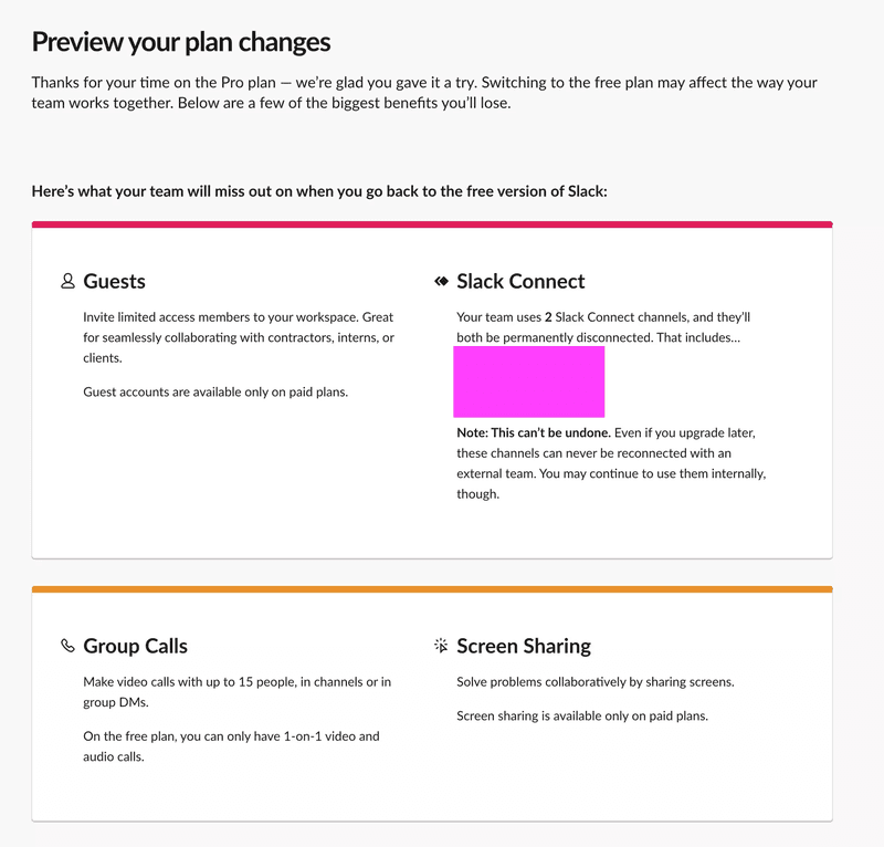 slack cancellation flow examples
