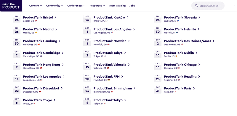 ProductTank meetings.