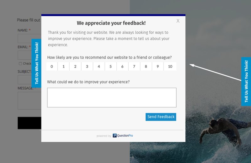 questionpro-feedback-tab-nps-survey-example-in-app-nps-survey