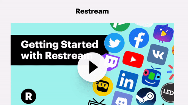 Restream’s onboarding email.
