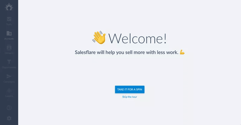 salesflare-welcome-page