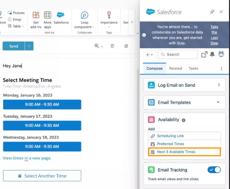 Salesforce email integrations: Inbox