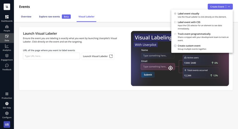 userpilot visual event labeler