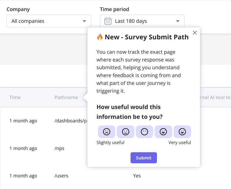 tooltip microsurvey userpilot