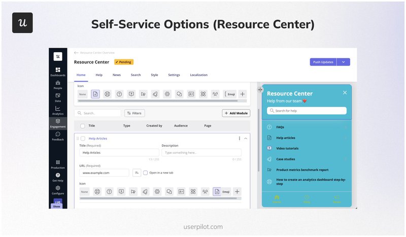 Resource center example.